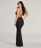 Step into Prom 2025 in a black prom dress, where unique Windsor accents and the standout Jade Lace-Up Mermaid Glitter Formal Dress style come together.