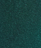 Make a bold statement in the Jade Lace-Up Mermaid Glitter Formal Dress in hunter green, the perfect green dress for weddings, cocktail hours, nights out, and/or seasonal celebrations.