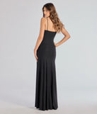 The Wendy Sleeveless A-Line Glitter Formal Dress is a show-stopping black prom dress, offering a sleek, slimming silhouette that enhances your natural beauty for an unforgettable night.