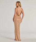 The Aurelia Low Back Rhinestone Bodycon Formal Dress in luxe nude fabric, a stunning prom dress with statement details designed to make a bold impression at Prom 2025.