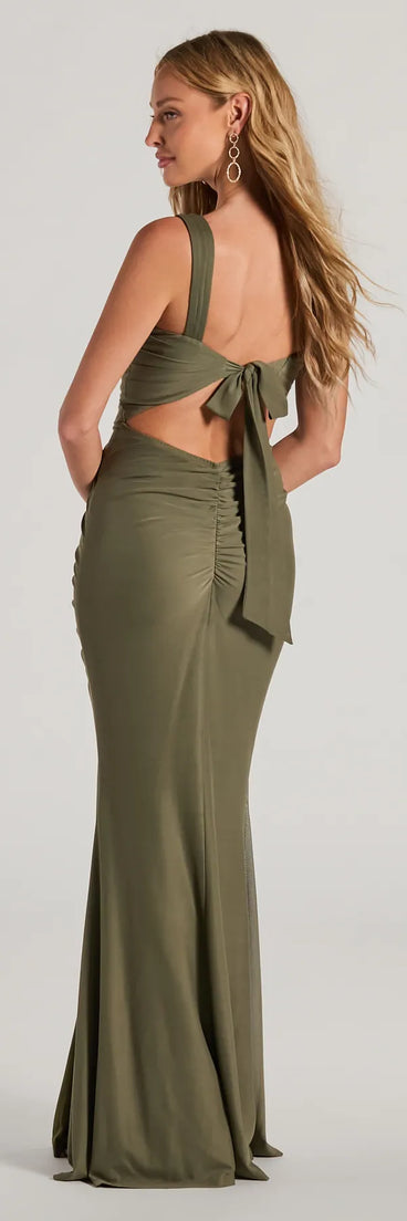 Ashlynn Open Back Ruched Mermaid Formal Dress