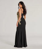 Celebrate in style with the Susan Sweetheart Applique Crepe Mermaid Formal Dress, a black formal wedding guest dress featuring an elegant silhouette and luxe details, perfect for a black-tie celebration.
