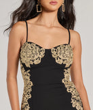 Make a bold statement in the Susan Sweetheart Applique Crepe Mermaid Formal Dress in black, the perfect spring dress for weddings, cocktail hours, nights out, and/or seasonal celebrations.