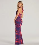 The Jenny Halter Mermaid Tie-Dye Mesh Formal Dress as your wedding guest dress with a stylish neckline and/or sleeves and elevated details on the back and front will make you the best dressed at any event!