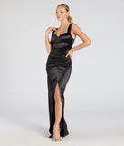 You’ll feel stylish and confident in the Lorelli Formal Satin Wrap Long Dress as your 2025 Prom Dress to stand out at your dance or event.