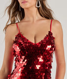 Step into Prom 2025 in a red prom dress, where unique Windsor accents and the standout Aurinda Sequin High Slit Bodycon Dress style come together.
