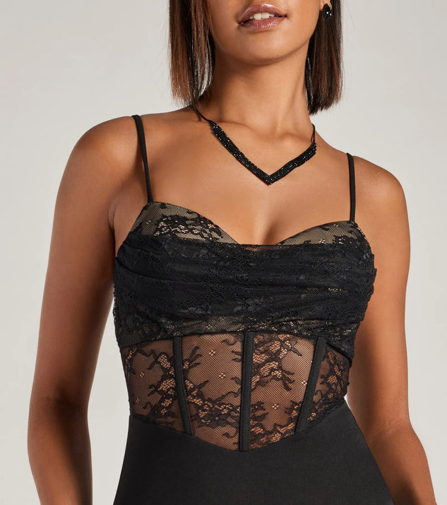 Josette Sleeveless Corset Lace Mermaid Dress | Windsor