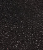 Make a bold statement in the Connie Glitter Long Sleeve Column Formal Dress in black, the perfect spring dress for weddings, cocktail hours, nights out, and/or seasonal celebrations.