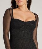 Revamp your 2025 wardrobe with this chic addition, the Connie Long Sleeve Glitter Slim Formal Dress in black, perfect for elevating your style in the new year.