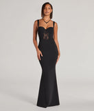Turn heads at Prom 2025 in this black prom dress, where statement-making details meet the iconic style of the Aspen Sweetheart Lace Crepe Mermaid Formal Dress .