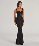 Whether it's the color or silhouette of the Aspen Sweetheart Lace Crepe Mermaid Formal Dress, this black bridesmaid dress is a gorgeous pick for a maid-of-honor or to create a bridal party look ready to celebrate!