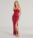 Revamp your 2025 wardrobe with this chic addition, the Arielle Sequin Beaded Mesh High Slit Formal Dress in red, perfect for elevating your style in the new year.