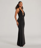 Whether it's the color or silhouette of the Katherine Halter Open Back Mermaid Formal Dress, this black bridesmaid dress is a gorgeous pick for a maid-of-honor or to create a bridal party look ready to celebrate!