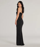 Step into Prom 2025 in a black prom dress, where unique Windsor accents and the standout Gracie One-Shoulder Glitter Column Dress style come together.