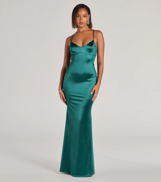 Emmie Lace-Up Mermaid Satin Formal Dress | Windsor Emmie Lace-Up Mermaid Satin Formal Dress | Windsor