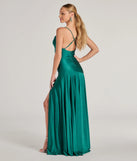 Revamp your 2025 wardrobe with this chic addition, the Alaia Cross-Back Pleated A-Line Formal Dress in hunter green, perfect for elevating your style in the new year.
