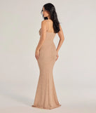 Step into Prom 2025 in a mauve prom dress, where unique Windsor accents and the standout Wendy Sleeveless Mermaid Glitter Formal Dress style come together.