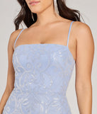 The Jillian Formal Sequin Slit Bodycon Long Dress in luxe light blue fabric, a stunning prom dress with statement details designed to make a bold impression at Prom 2025.