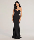 Turn heads at Prom 2025 in this black prom dress, where statement-making details meet the iconic style of the Emmaline Lace Trim Cutout Crepe Mermaid Dress .