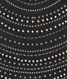 The Sloane Rhinestone And Faux Pearl Mermaid Dress in luxe black fabric, a stunning prom dress with statement details designed to make a bold impression at Prom 2025.