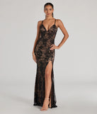Turn heads at Prom 2025 in this black prom dress, where statement-making details meet the iconic style of the Elodie Beaded Floral Lace Mermaid Dress .