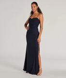 Whether it's the color or silhouette of the Samira Mesh High Slit A-Line Formal Dress, this navy bridesmaid dress is a gorgeous pick for a maid-of-honor or to create a bridal party look ready to celebrate!