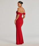 Whether it's the color or silhouette of the Tamara Off-The-Shoulder Mermaid Glitter Formal Dress, this red bridesmaid dress is a gorgeous pick for a maid-of-honor or to create a bridal party look ready to celebrate!