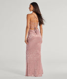 Own every entrance in the Kehlani Formal Floral Lace Slit Mermaid Dress, a mauve party dress perfect for milestone birthdays and grad parties, or dancing through summer nights and unforgettable bachelorette celebrations.