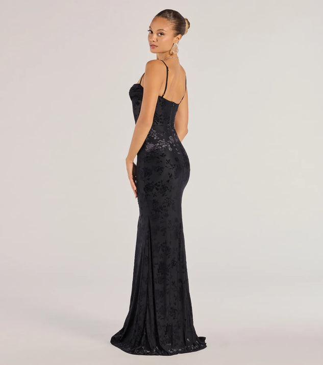 デパート 送料無料 Mermaid Velvet Flocked Sleeveless Alessandra Dress Windsor | ワンピース
