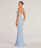 Whether it's the color or silhouette, this light blue bridesmaid dress is a gorgeous pick for a maid-of-honor or to create a bridal party look ready to celebrate!