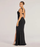 Revamp your 2025 wardrobe with this chic addition, the Drew Open Back Glitter Mermaid Dress in black, perfect for elevating your style in the new year.
