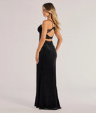 The Giorgina Velvet Glitter Corset Mermaid Dress is a show-stopping black prom dress, offering a sleek, slimming silhouette that enhances your natural beauty for an unforgettable night.