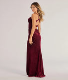 Make a statement in the Giorgina Velvet Glitter Corset Mermaid Dress in wine, a bold red prom dress designed to exude confidence, elegance, and a striking prom-night look.