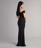 Giada Glitter Knit Off-the-Shoulder Column Dress