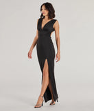 Whether it's the color or silhouette of the Liesel High Slit Open Back Long Dress, this black bridesmaid dress is a gorgeous pick for a maid-of-honor or to create a bridal party look ready to celebrate!