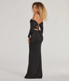 Revamp your 2025 wardrobe with this chic addition, the Haven Knit Off-The-Shoulder Lace-Up Mermaid Dress in black, perfect for elevating your style in the new year.