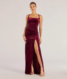Turn heads at Prom 2025 in this burgundy prom dress, where statement-making details meet the iconic style of the Christina Lace-Up Back Velvet Dress .