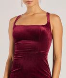 Make a bold statement in the Christina Lace-Up Back Velvet Dress in burgundy, the perfect spring dress for weddings, cocktail hours, nights out, and/or seasonal celebrations.