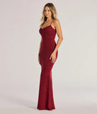 Step into Prom 2025 in a wine prom dress, where unique Windsor accents and the standout Rae Lace-Up Glitter Mermaid Dress style come together.