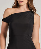 Revamp your 2025 wardrobe with this chic addition, the Esmé One-Shoulder High Slit Mermaid Dress in black, perfect for elevating your style in the new year.