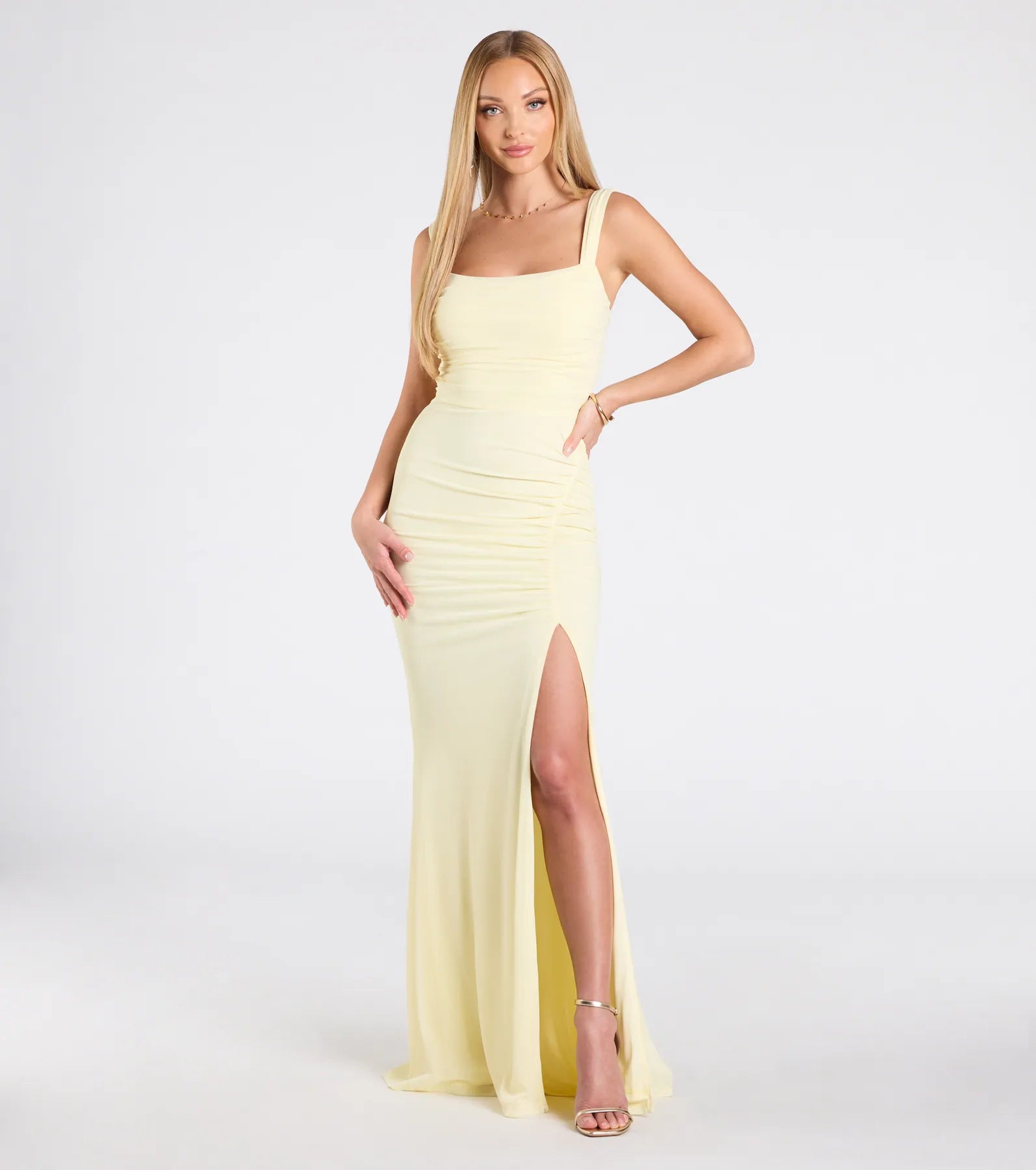 スーツ・フォーマル・ドレス back open geometric dress Formal V-Neck Jumpsuit Style 233097 | 1ère Avenue