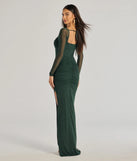 Step into Prom 2025 in a hunter green prom dress, where unique Windsor accents and the standout Ashlynn Long Sleeve Corset Slim Formal Dress style come together.