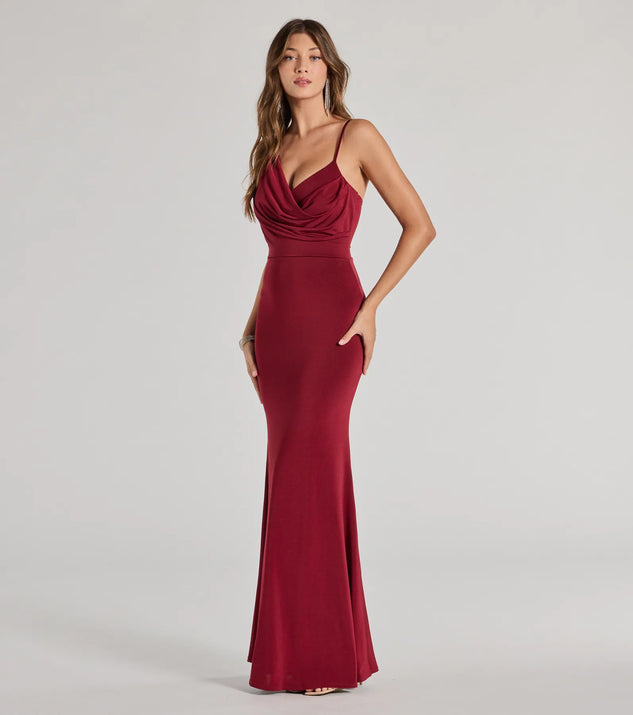 Margot One-Shoulder Cowl Neck Mermaid Dress | Windsor