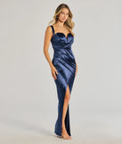 You’ll feel stylish and confident in the Niccola Satin Sweetheart Wrap Dress as your 2025 Prom Dress to stand out at your dance or event.