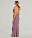 Step into Prom 2025 in a lavender prom dress, where unique Windsor accents and the standout Mishka Strappy Open Back Mesh Mermaid Formal Dress style come together.