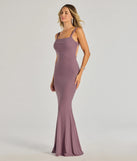 Step into Prom 2025 in a lavender prom dress, where unique Windsor accents and the standout Mishka Strappy Open Back Mesh Mermaid Formal Dress style come together.