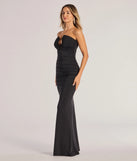 Step into Prom 2025 in a black prom dress, where unique Windsor accents and the standout Elowen Plunging V-Neck Ruched Mermaid Dress style come together.