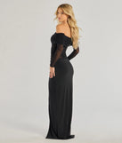 The Katana Off The Shoulder Long Sleeve Dress in black is an elevated pick for your best holiday outfit yet, effortlessly delivering a polished look that's sure to turn heads at any celebration.