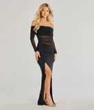 The Katana Off The Shoulder Long Sleeve Dress in black is an elevated pick for your best holiday outfit yet, effortlessly delivering a polished look that's sure to turn heads at any celebration.