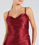 Make a bold statement in the Joyce Open Back Wrap Bodycon Glitter Formal Dress in red, the perfect summer dress for weddings, cocktail hours, nights out, and/or seasonal celebrations.